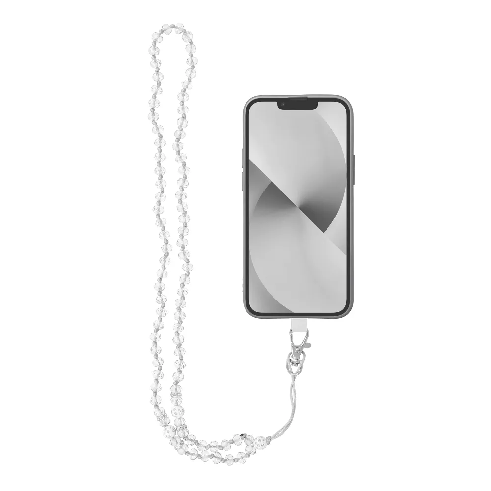 Smycz Zawieszka CRYSTAL DIAMOND do telefonu 74cm biaa HTC U23 Pro