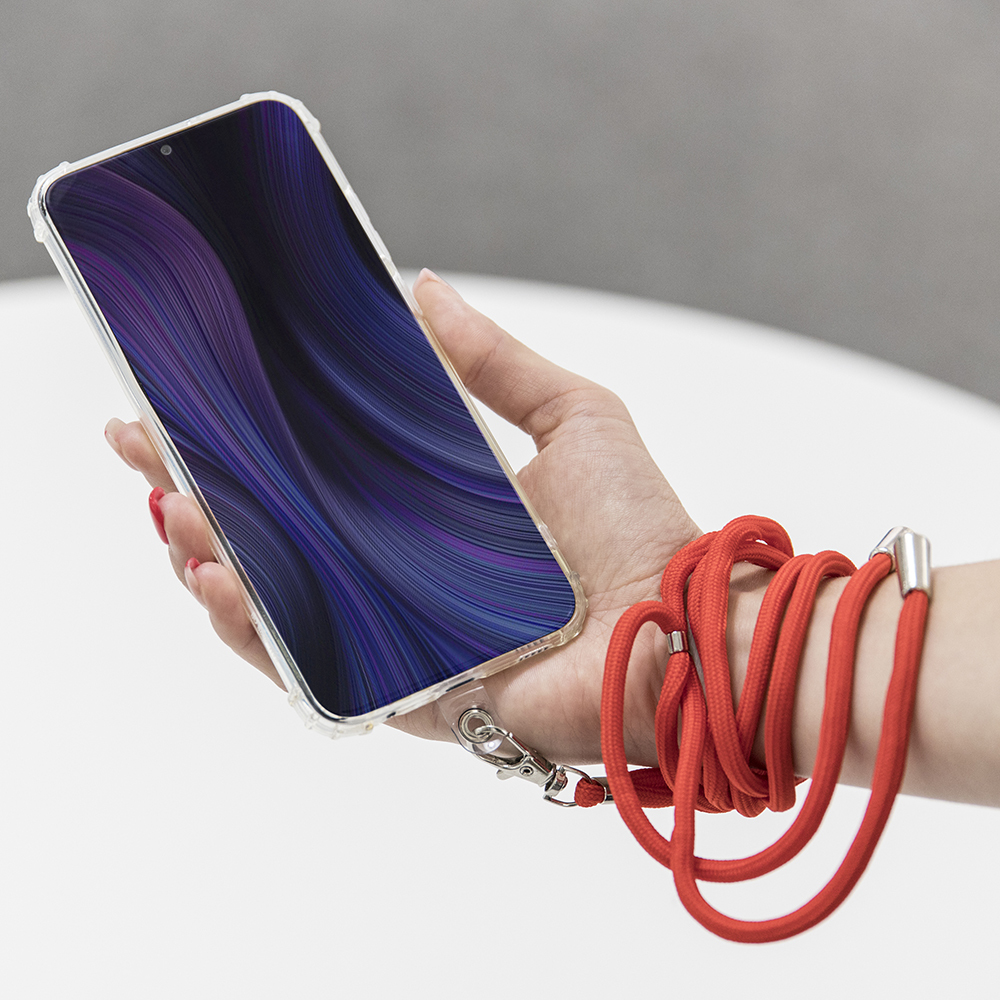 Smycz tasiemka na szyję fioletowa SAMSUNG Galaxy A03s / 9 Smycz tasiemka na szyję fioletowa SAMSUNG Galaxy A03s / 9