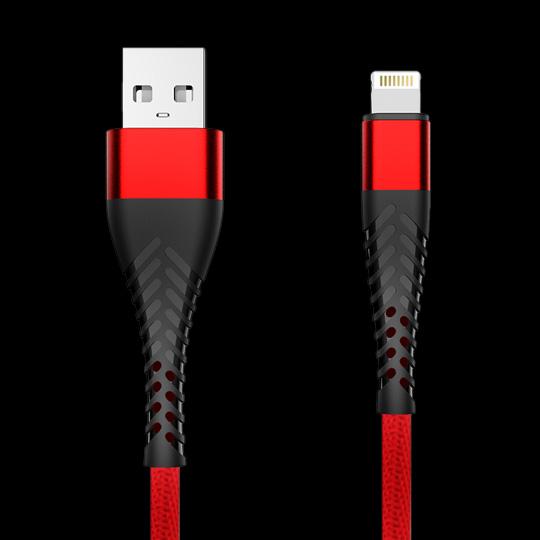 Kabel USB eXtreme Spider 3A 1m Lightning czerwony