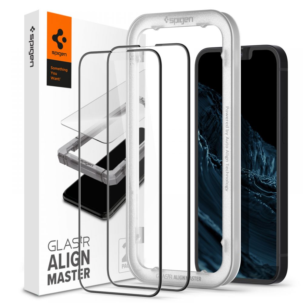 Szko hartowane Spigen Alm Glass Fc 2-pack czarne APPLE iPhone 13 mini