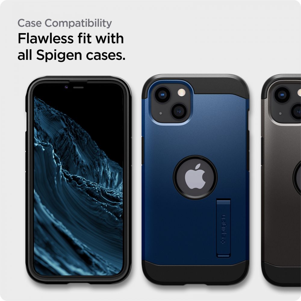 Szko hartowane Spigen Alm Glass Fc 2-pack czarne APPLE iPhone 13 mini / 8