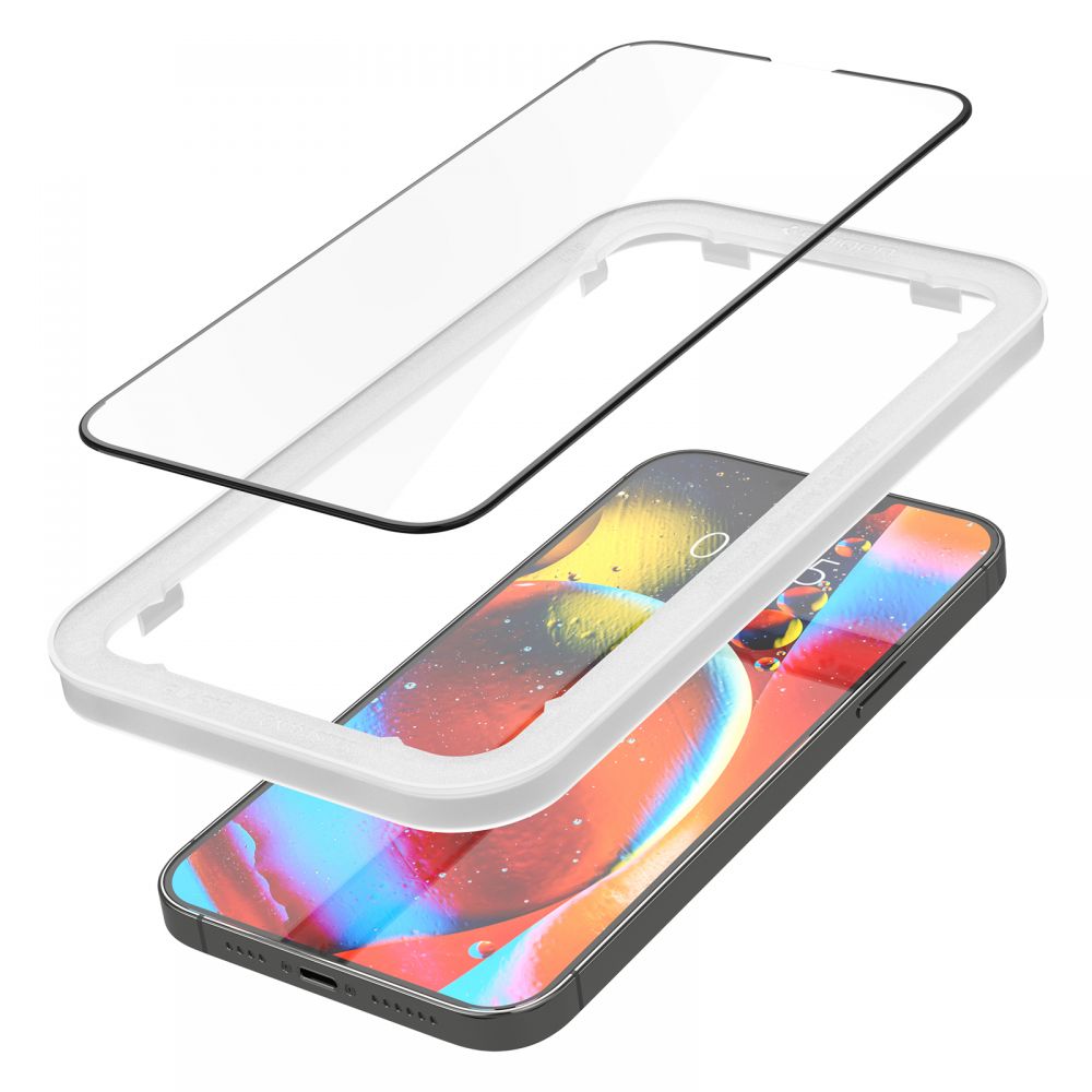 Szko hartowane Spigen Alm Glass Fc 2-pack czarne APPLE iPhone 13 Pro Max / 2