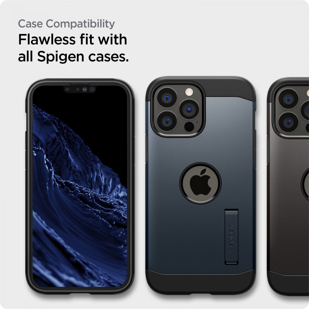 Szko hartowane Spigen Alm Glass Fc 2-pack czarne APPLE iPhone 13 Pro Max / 8