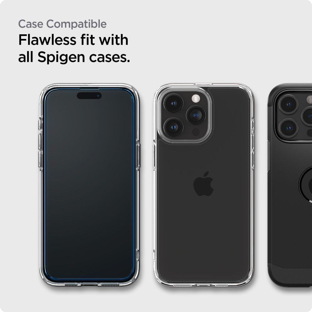Szko hartowane Spigen Alm Glass Fc 2-pack czarne APPLE iPhone 15 Pro / 10