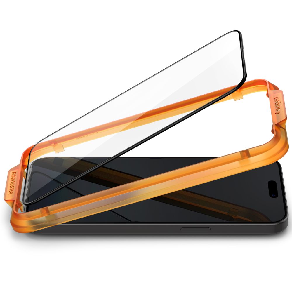 Szko hartowane Spigen Alm Glass Fc 2-pack czarne APPLE iPhone 15 Pro / 4