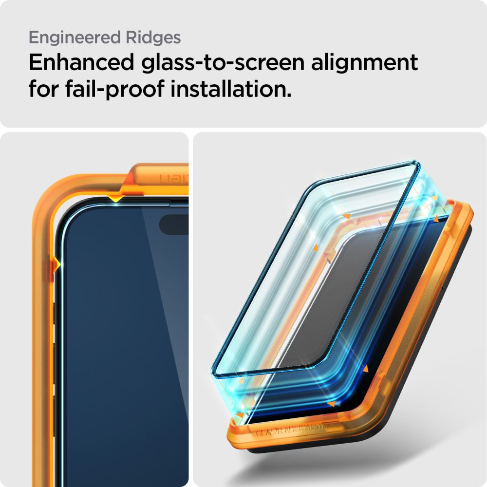 Szko hartowane Spigen Alm Glass Fc 2-pack czarne APPLE iPhone 15 Pro / 8