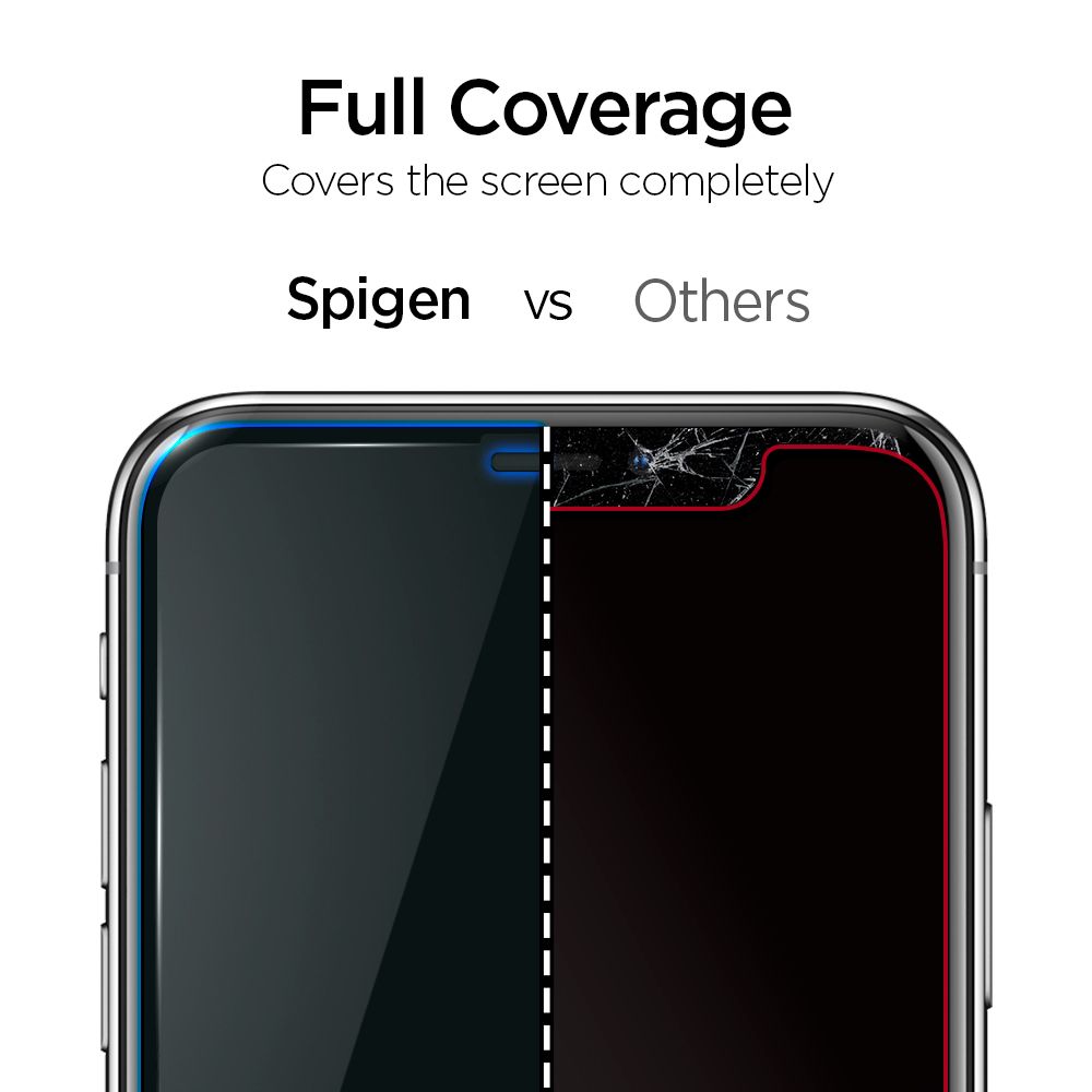 Szko hartowane Spigen Alm Glass Fc Czarne APPLE iPhone 11 Pro / 7