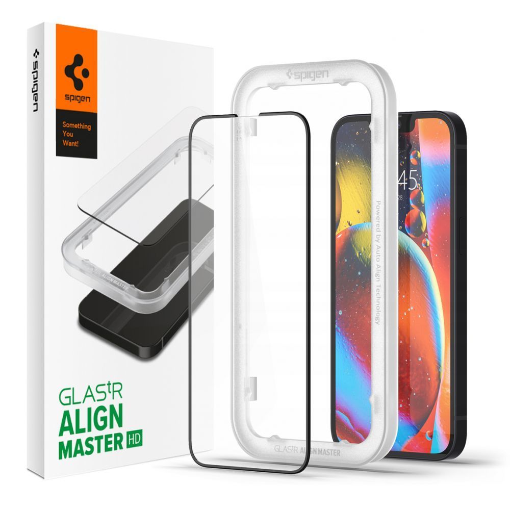 Szko hartowane Spigen Alm Glass Fc czarne APPLE iPhone 13 Pro Max