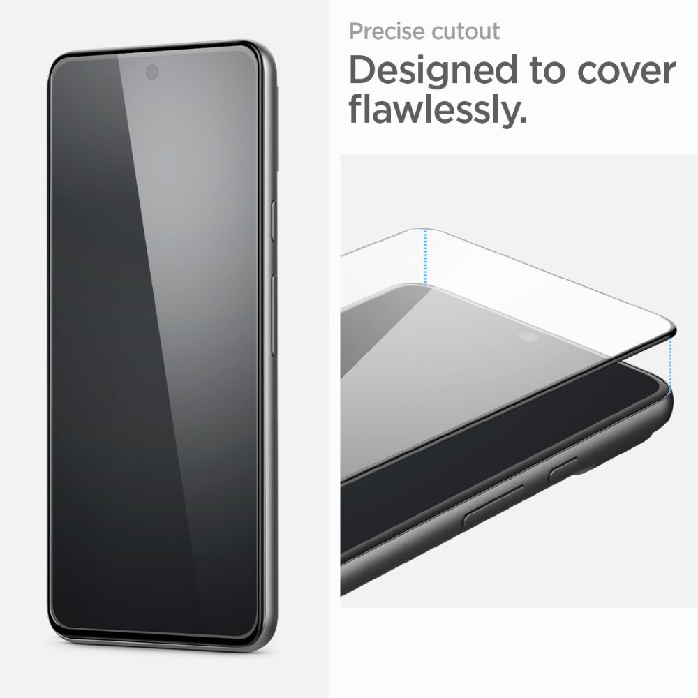 Szko hartowane Spigen Alm Glass Fc czarne APPLE iPhone SE 2020 / 10
