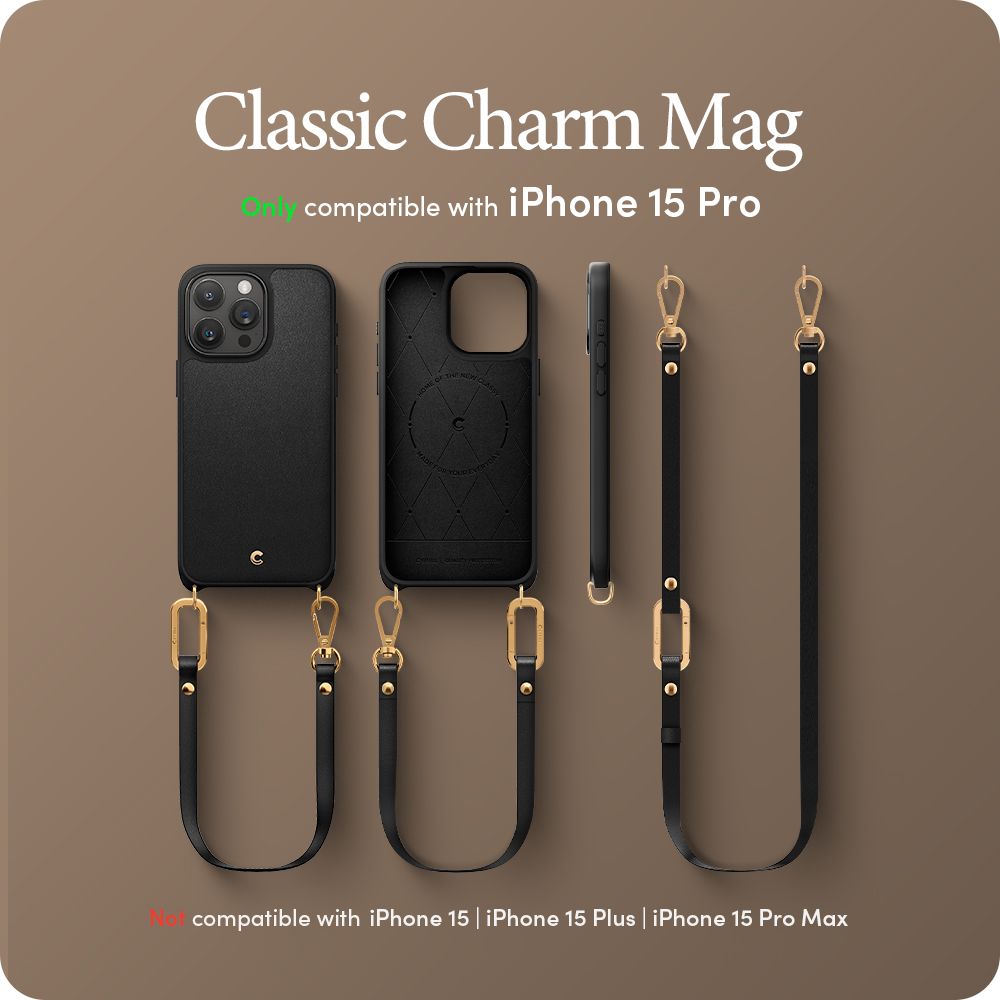 Pokrowiec Spigen Cyrill Classic Charm Mag Magsafe czarne APPLE iPhone 15 Pro / 12