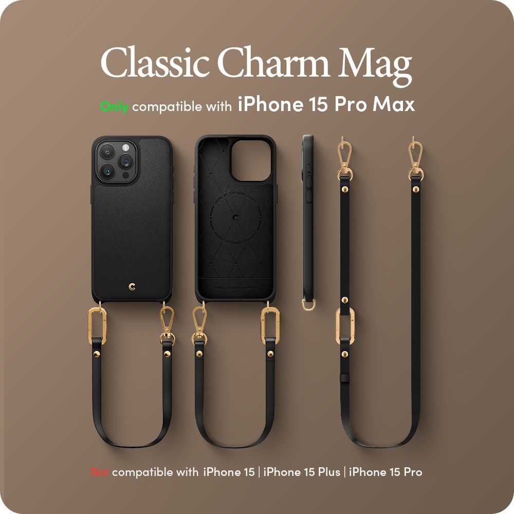 Pokrowiec Spigen Cyrill Classic Charm Mag Magsafe czarne APPLE iPhone 15 Pro Max / 10