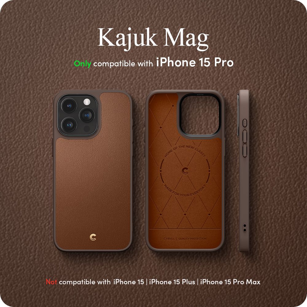 Pokrowiec Spigen Cyrill Kajuk Mag Magsafe brzowe APPLE iPhone 15 Pro / 11