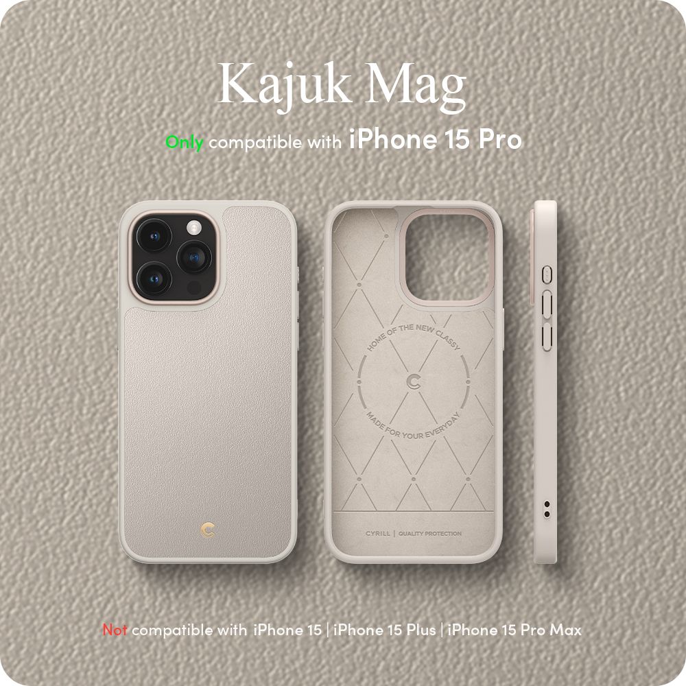 Pokrowiec Spigen Cyrill Kajuk Mag Magsafe cream APPLE iPhone 15 Pro / 11