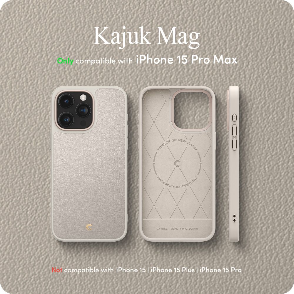 Pokrowiec Spigen Cyrill Kajuk Mag Magsafe cream APPLE iPhone 15 Pro Max / 11