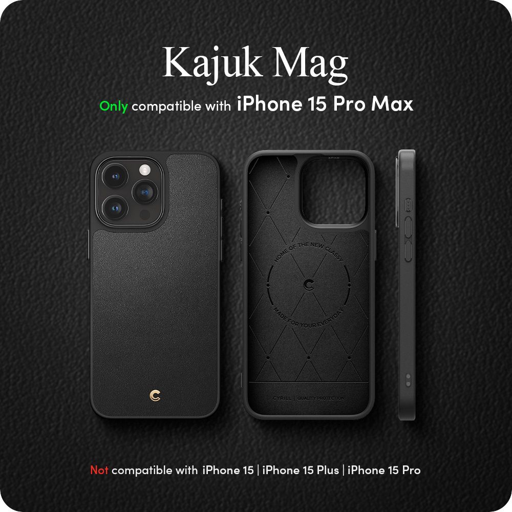 Pokrowiec Spigen Cyrill Kajuk Mag Magsafe czarne APPLE iPhone 15 Pro Max / 11