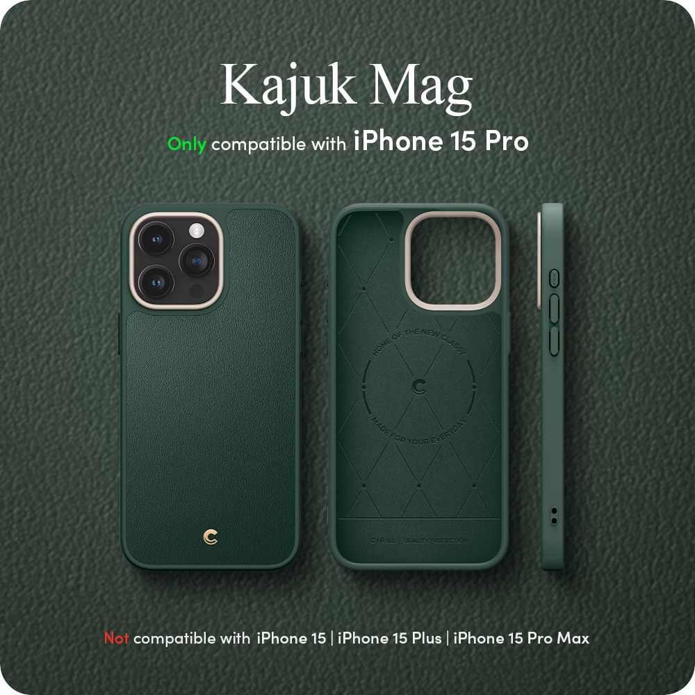 Pokrowiec Spigen Cyrill Kajuk Mag Magsafe zielone APPLE iPhone 15 Pro / 11