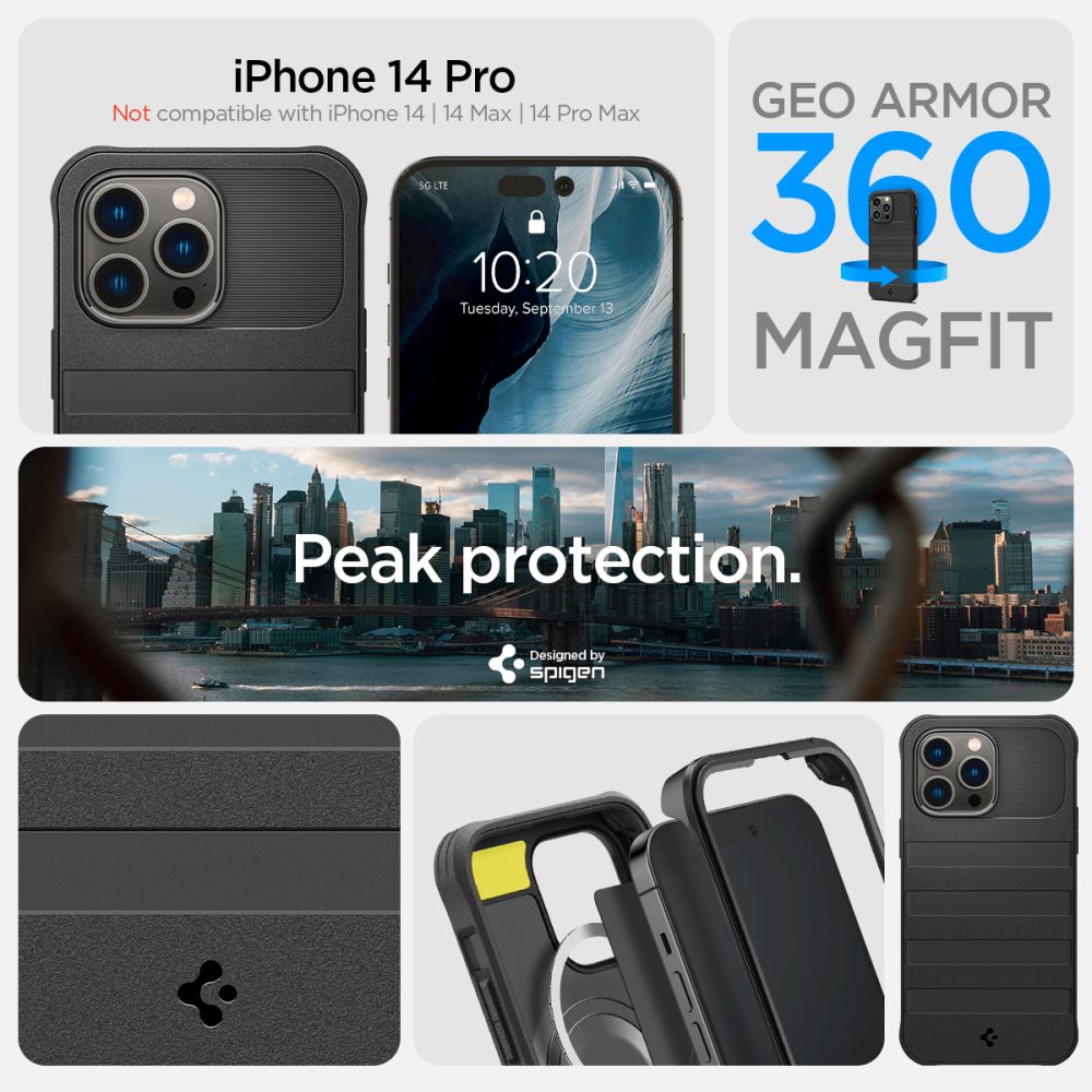 Pokrowiec Spigen Geo Armor 360 Mag Magsafe czarne APPLE iPhone 14 Pro / 9