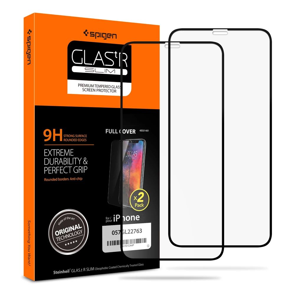 Szko hartowane Spigen Glass FC 2-pack Czarne APPLE iPhone 11 Pro