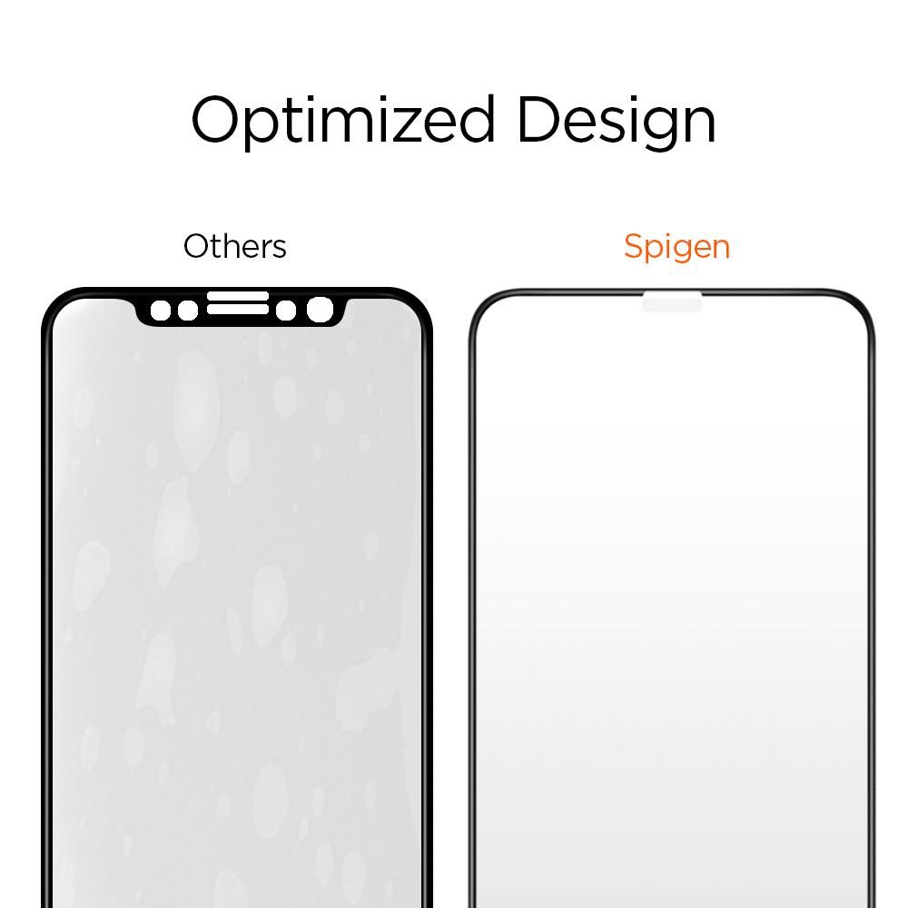 Szko hartowane Spigen Glass FC 2-pack Czarne APPLE iPhone 11 Pro / 10