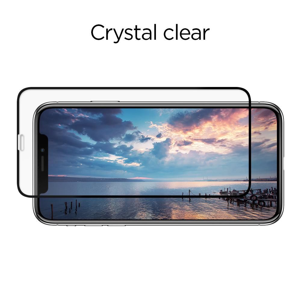 Szko hartowane Spigen Glass FC 2-pack Czarne APPLE iPhone 11 Pro / 3