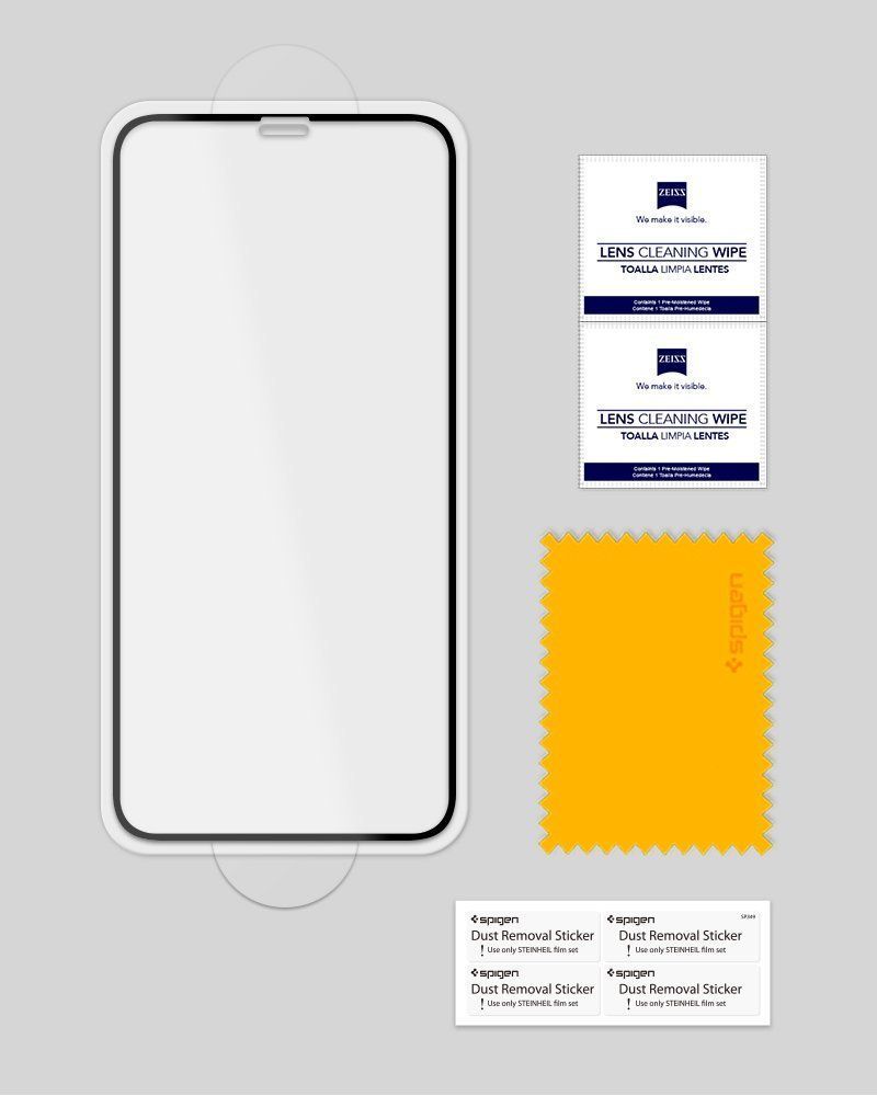 Szko hartowane Spigen Glass FC Czarne APPLE iPhone 11 Pro / 7