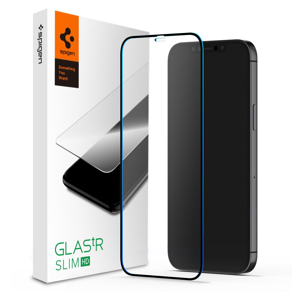 Szko hartowane Spigen Glass FC Czarne APPLE iPhone 12 Pro