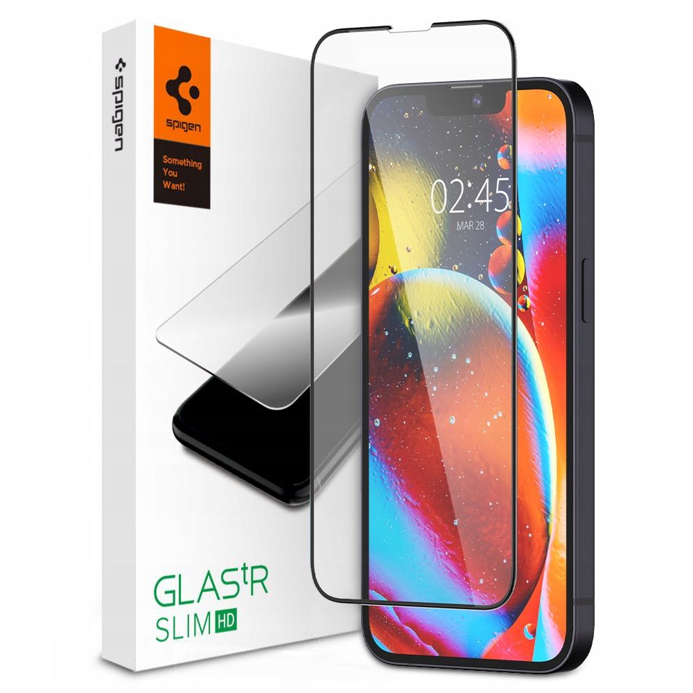 Szko hartowane Spigen Glass FC czarne APPLE iPhone 13 Pro Max
