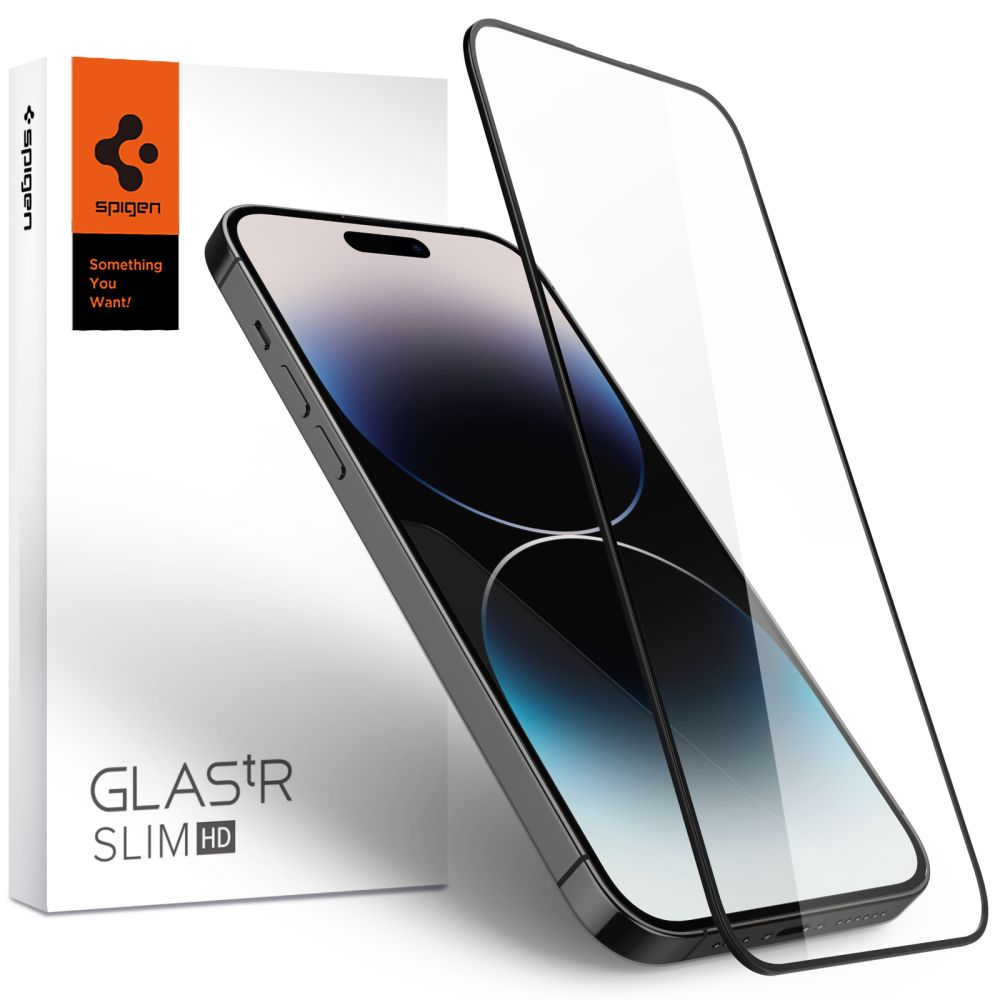 Szko hartowane Spigen Glass FC czarne APPLE iPhone 14 Pro