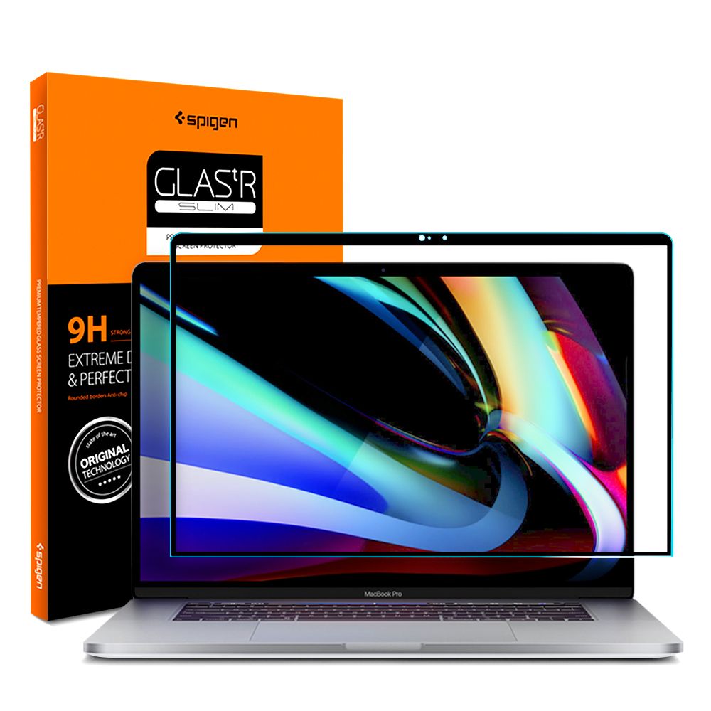 Szko hartowane Spigen Glass FC Czarne APPLE MacBook Pro 16 2019