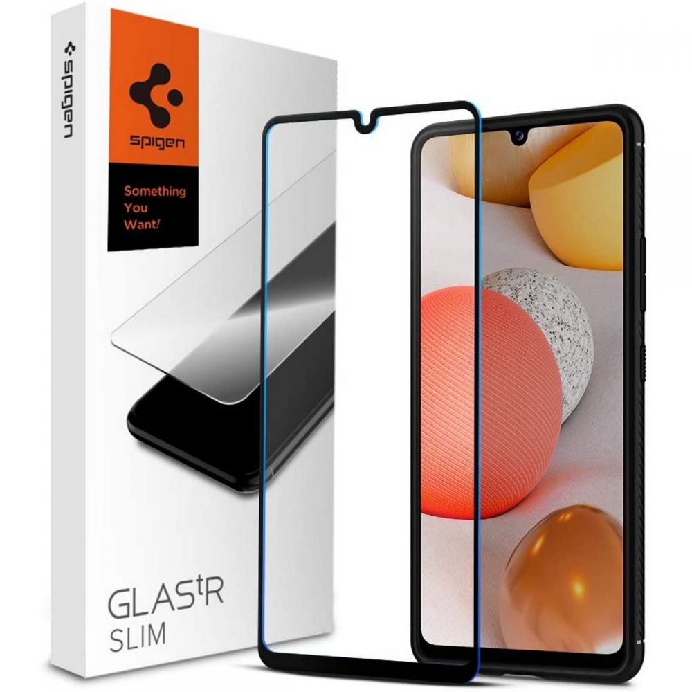 Szko hartowane Spigen Glass FC czarne SAMSUNG Galaxy A42 5G