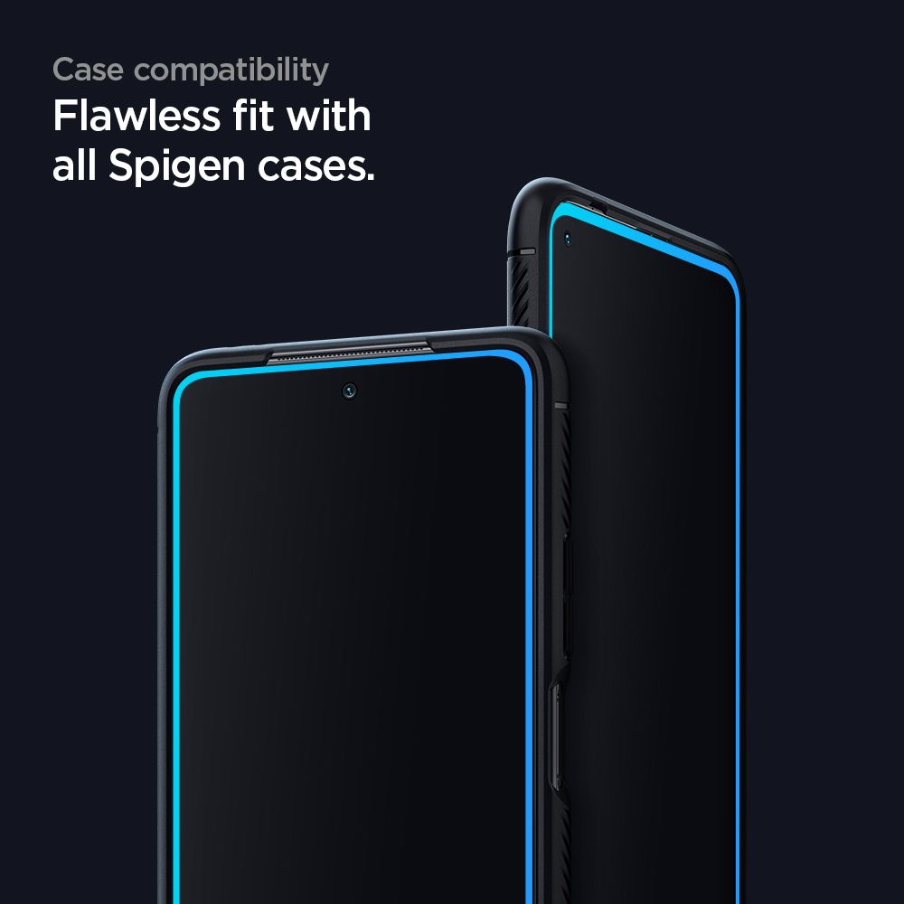 Szko hartowane Spigen Glass FC czarne Xiaomi Mi 10T Lite 5G / 3