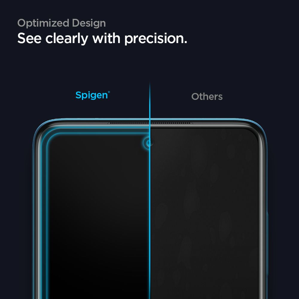 Szko hartowane Spigen Glass FC Czarne Xiaomi Poco X3 NFC / 5