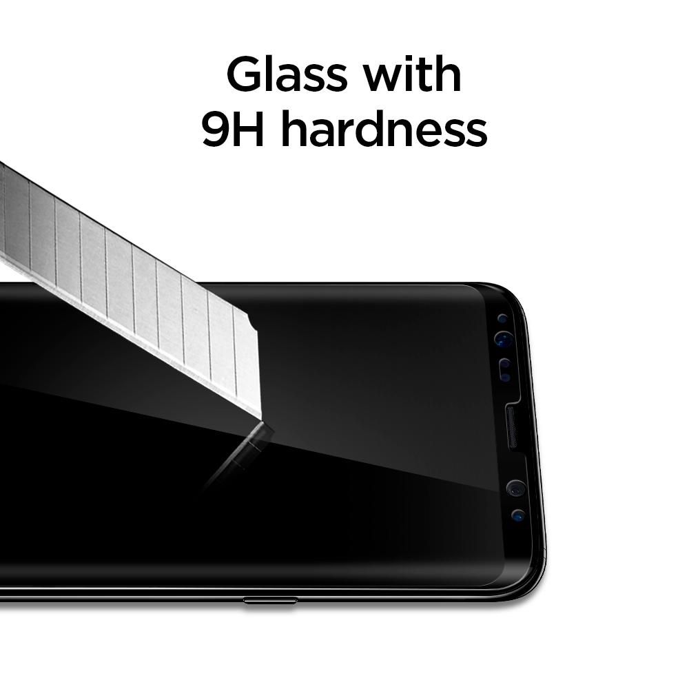 Szko hartowane Spigen Glas.tr Case Friendly Czarne SAMSUNG Galaxy S8 / 5