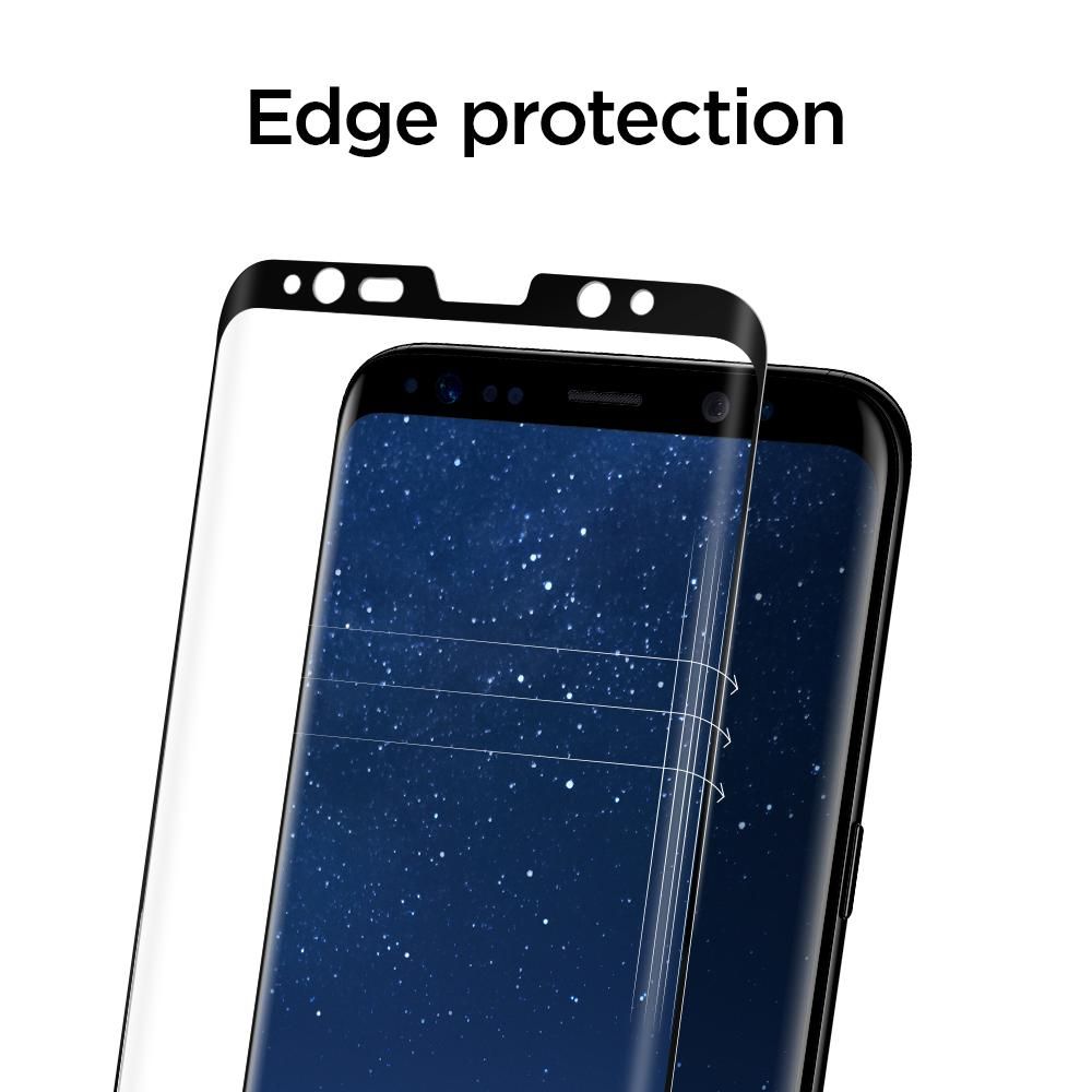 Szko hartowane Spigen Glas.tr Case Friendly Czarne SAMSUNG Galaxy S8 / 7