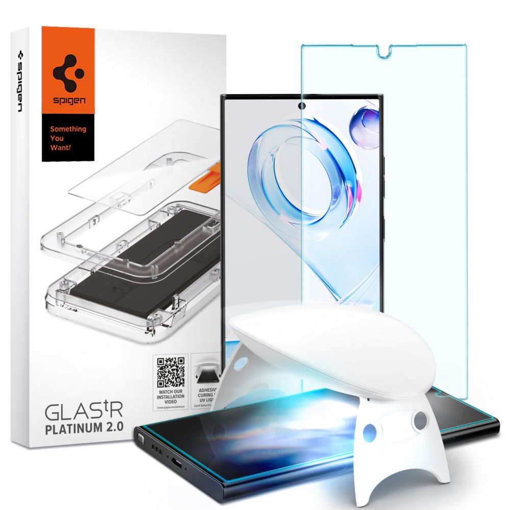 Szko hartowane Spigen Glas.tr Platinum przeroczyste SAMSUNG Galaxy S23 Ultra