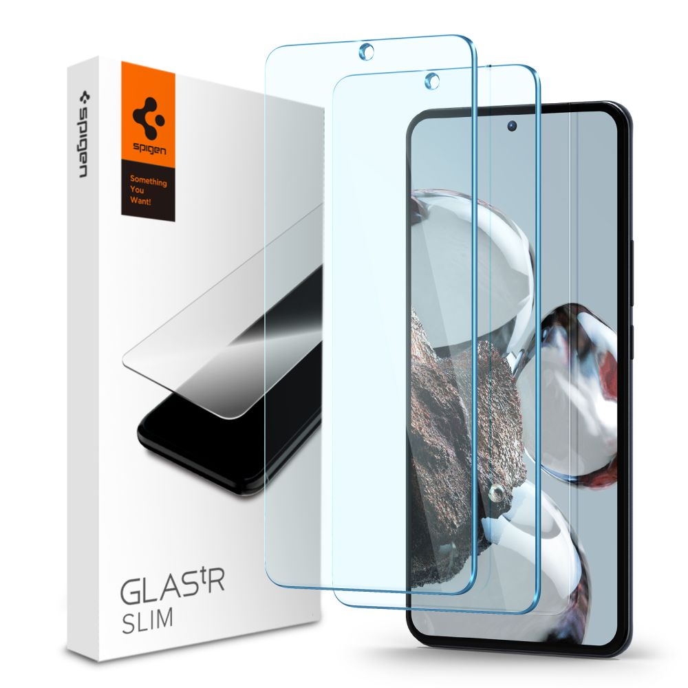 Szko hartowane Spigen Glas.tr Slim 2-pack przeroczyste Xiaomi 12T