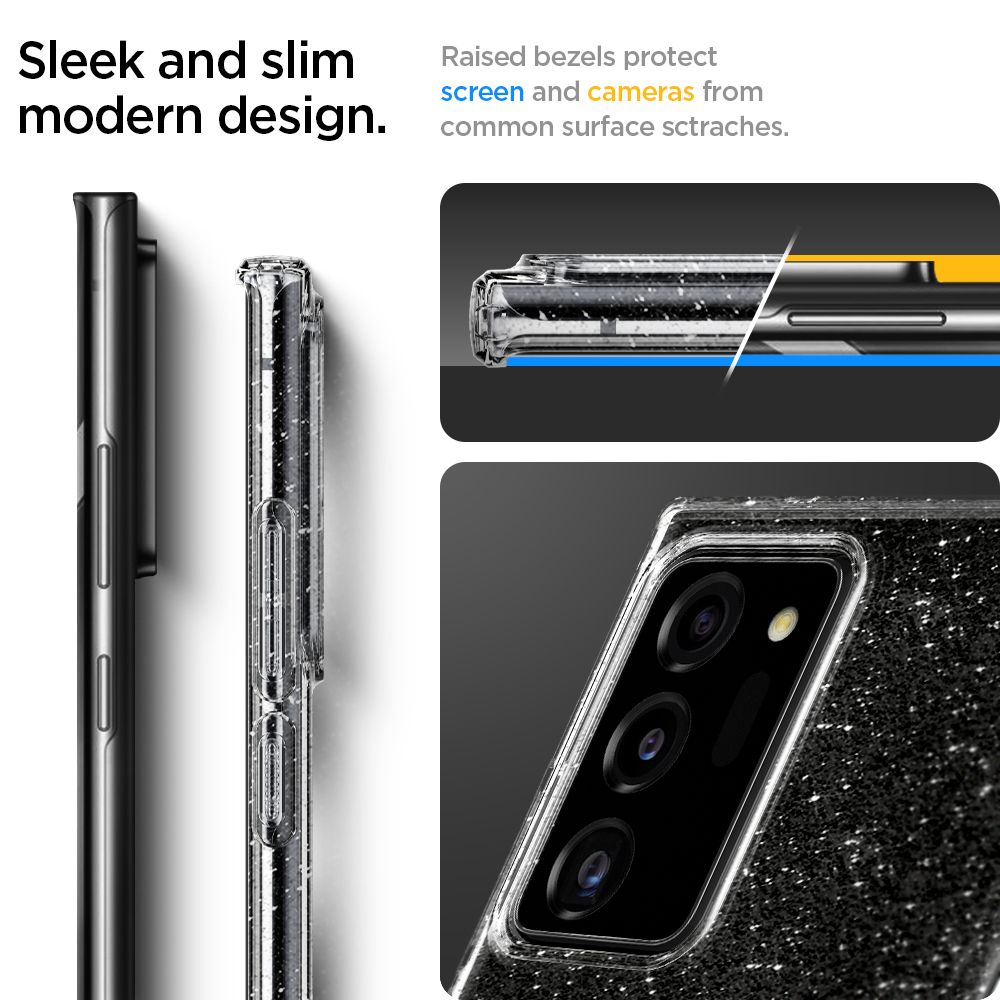 Pokrowiec Etui Spigen Liquid Crystal Glitter Przeroczyste SAMSUNG Galaxy Note 20 Ultra / 12