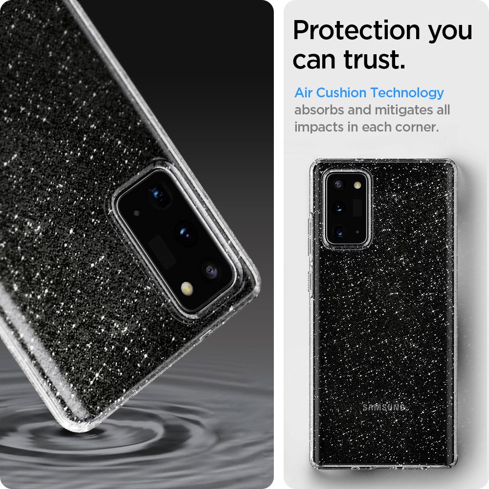 Pokrowiec Etui Spigen Liquid Crystal Glitter Przeroczyste SAMSUNG Galaxy Note 20 / 12