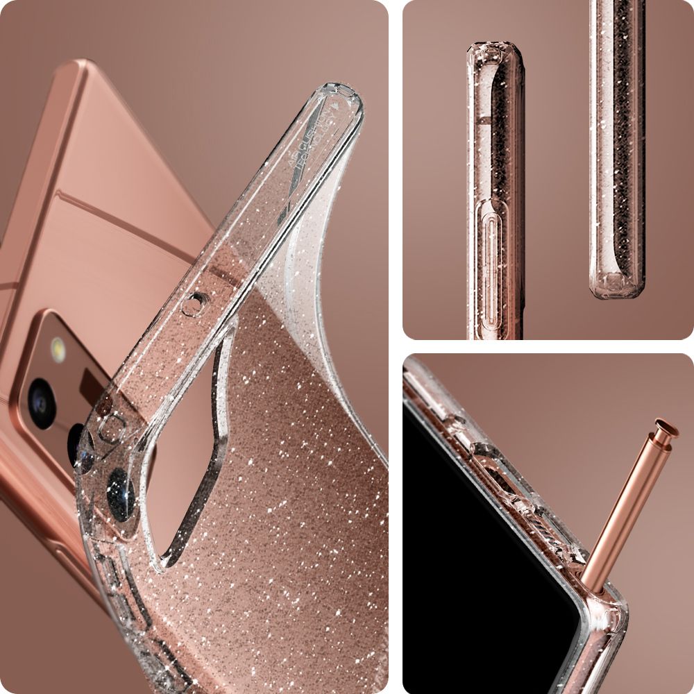 Pokrowiec Etui Spigen Liquid Crystal Glitter Przeroczyste SAMSUNG Galaxy Note 20 / 6