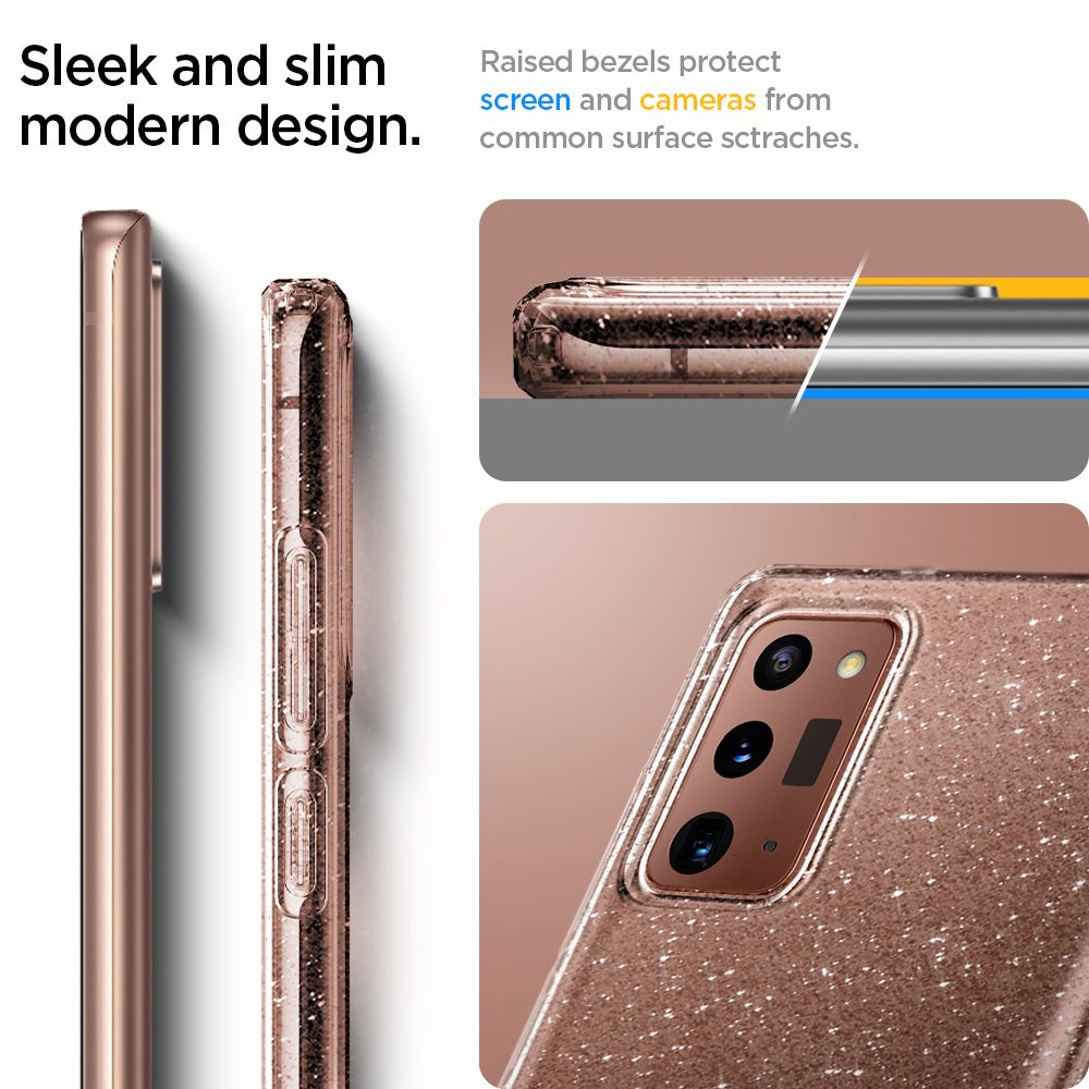 Pokrowiec Etui Spigen Liquid Crystal Glitter Przeroczyste SAMSUNG Galaxy Note 20 / 7