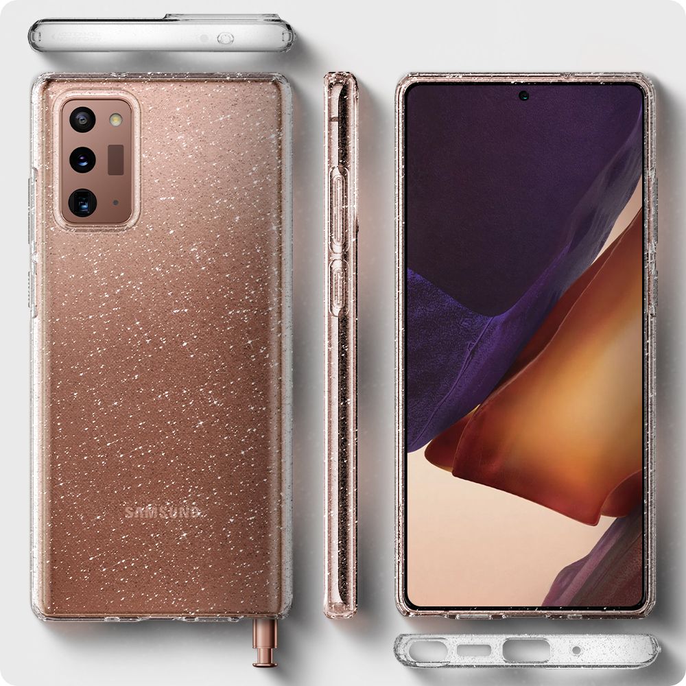 Pokrowiec Etui Spigen Liquid Crystal Glitter Przeroczyste SAMSUNG Galaxy Note 20 / 9