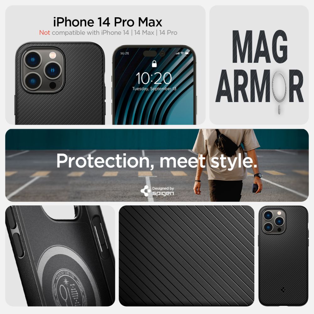 Pokrowiec Spigen Mag Armor czarne APPLE iPhone 14 Pro Max / 11