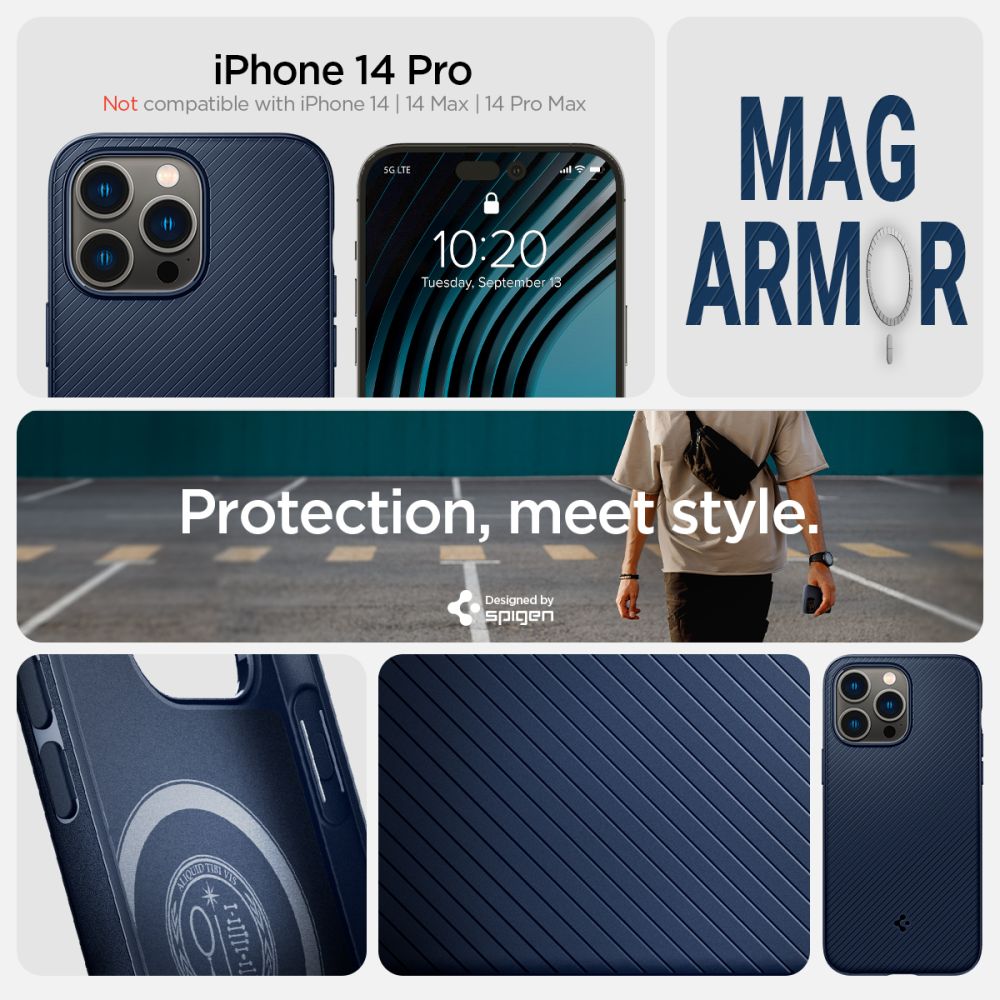 Pokrowiec Spigen Mag Armor granatowe APPLE iPhone 14 Pro / 11