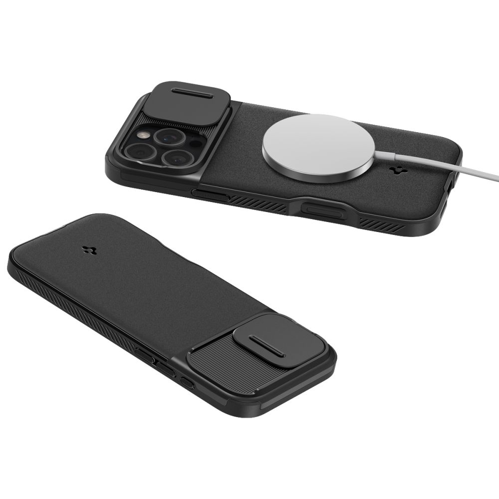 Pokrowiec Spigen Optik Armor Mag Magsafe czarne APPLE iPhone 16 Pro Max / 7