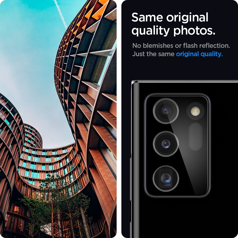 Szko hartowane na aparat Spigen Optik.tr Camera Lens Czarne SAMSUNG Galaxy Note 20 Ultra / 3