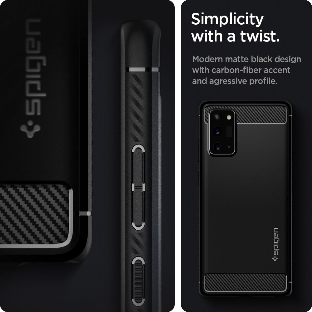 Pokrowiec Spigen Rugged Armor Czarne SAMSUNG Galaxy Note 20 / 7