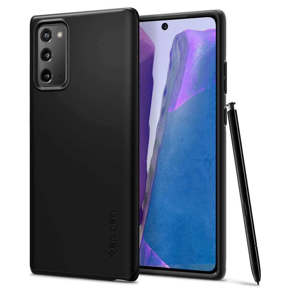 Pokrowiec etui pancerne Spigen Thin Fit Czarne SAMSUNG Galaxy Note 20 Pokrowiec etui pancerne Spigen Thin Fit Czarne SAMSUNG Galaxy Note 20