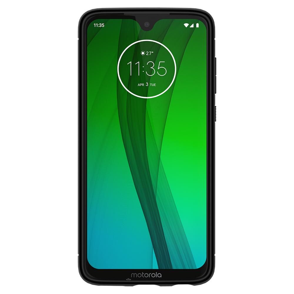 Pokrowiec etui Spigen Rugged Armor czarne MOTOROLA Moto G7 / 4