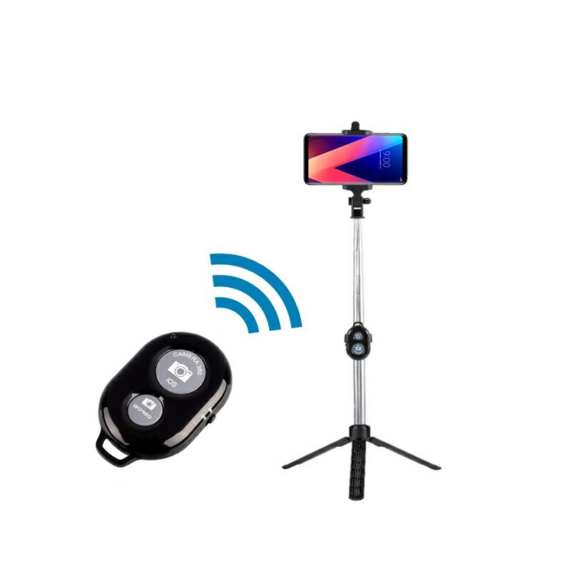 Statyw wysignik selfie Tripod z Odpinanym pilotem czarny Vivo X90 Pro / 2