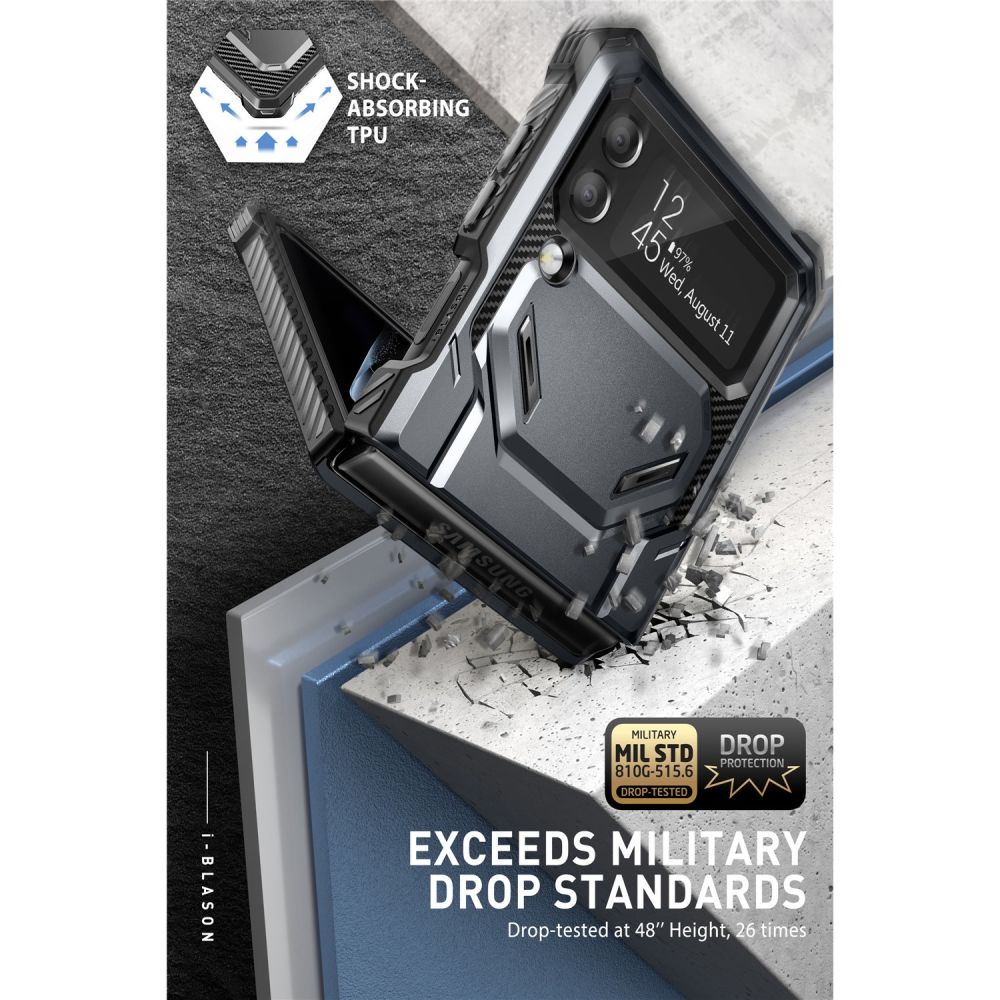 Pokrowiec Supcase Iblsn Armorbox czarne SAMSUNG Galaxy Z Flip 4 / 2